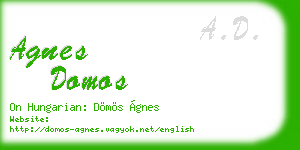 agnes domos business card